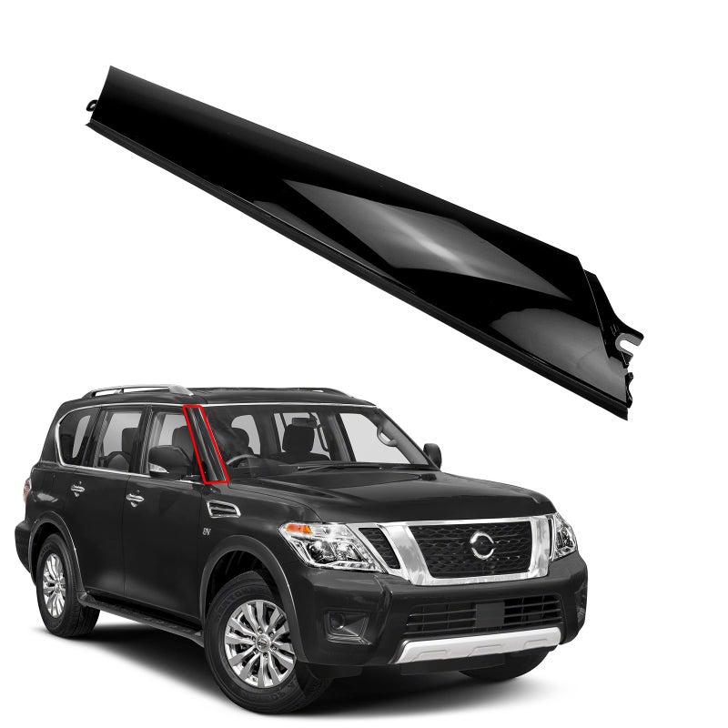 لوحة تزيين عمود الواجهة الأمامي الجانبي الأيمن للركاب لسيارة إنفينيتي QX56 2011-2013 QX80 2014-2023 لسيارة نيسان أرمادا 2017-2023 768376JR0A