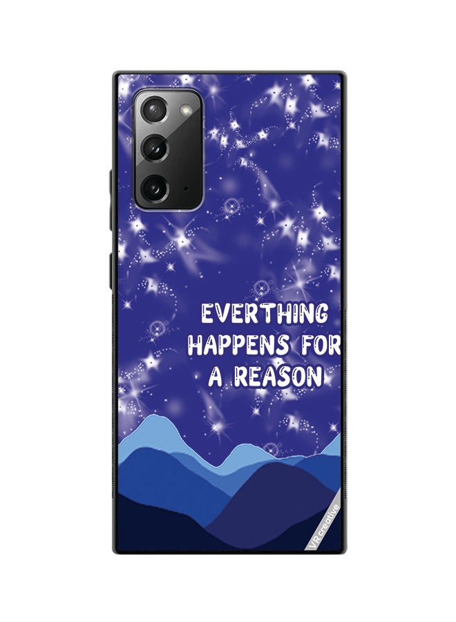 VR CREATIVE غطاء حماية لجهاز سامسونج جالكسي نوت20 5G تصميم كل شيء يحدث لسبب متعدد الألوان - Image 1