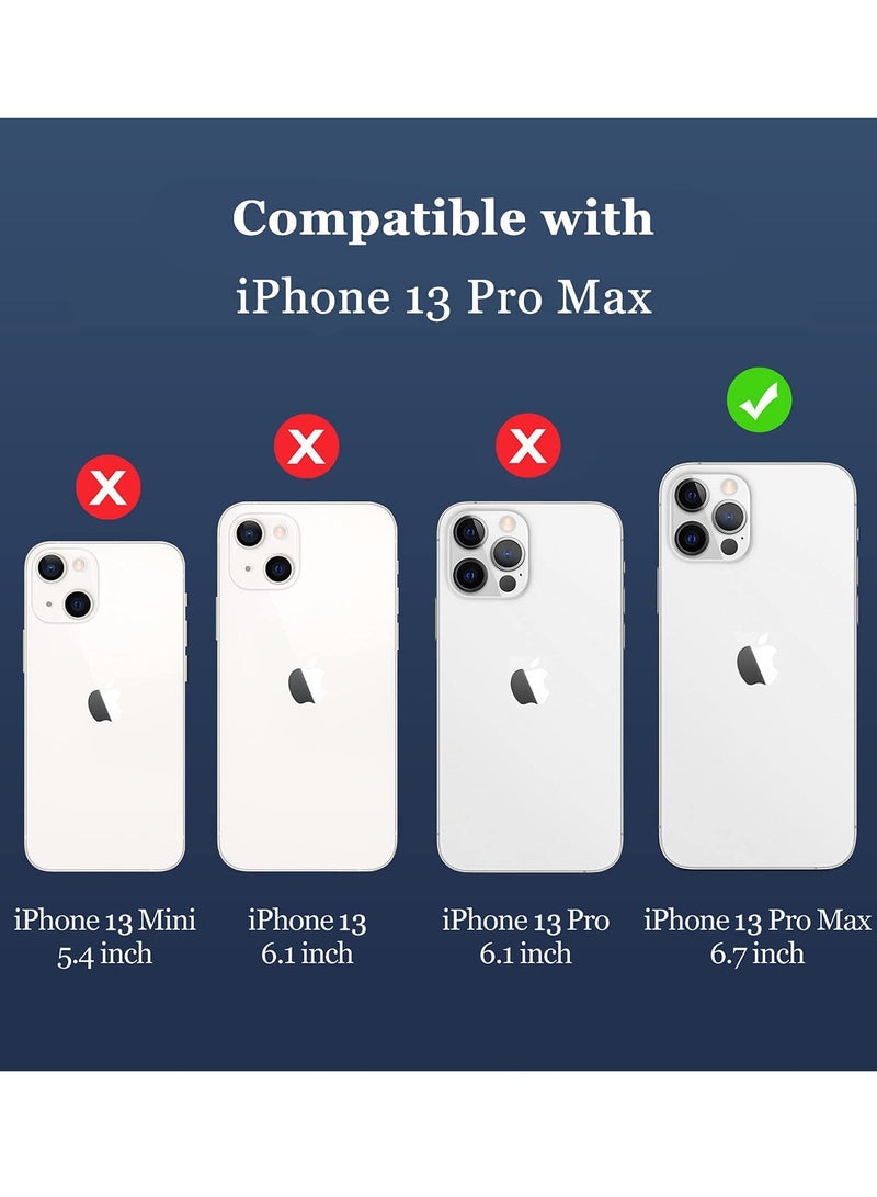 جوميلا غطاء مغناطيسي شفاف لهاتف iPhone 13 Pro Max، متوافق مع MagSafe، غطاء خلفي صلب شفاف للغاية بإطار سيليكون مقاوم للصدمات، غطاء شفاف رفيع لهاتف Apple iPhone 13 Pro Max - Image 2
