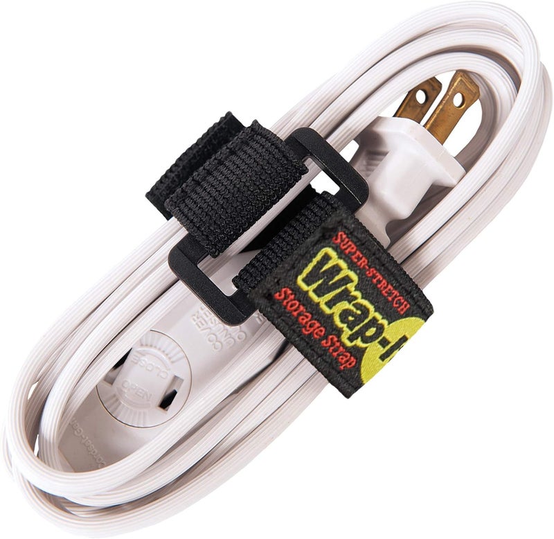 Wrap-It Storage Super-Stretch Straps, 6" (12 Pack) - Elastic Hook and Loop Cinch Straps - Extension Cord Organizer, Hose Strap, Cable Straps, Tool Strap, Cord Wrap, Cord Keeper and Cable Storage - Image 1