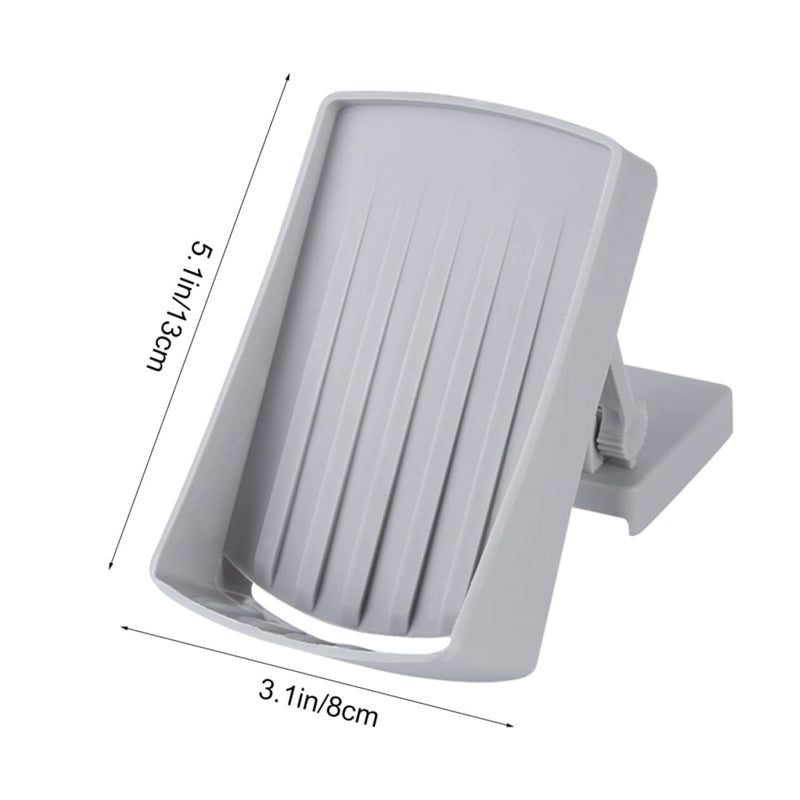 2Pcs Adjustable Wall Mounted Soap Holder with Draining Bottom No Drill Soap Box for Bathroom - Image 3
