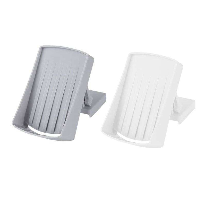 2Pcs Adjustable Wall Mounted Soap Holder with Draining Bottom No Drill Soap Box for Bathroom - Image 2