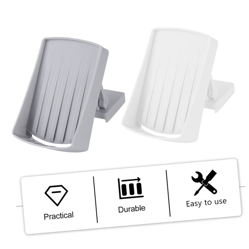 2Pcs Adjustable Wall Mounted Soap Holder with Draining Bottom No Drill Soap Box for Bathroom - Image 4