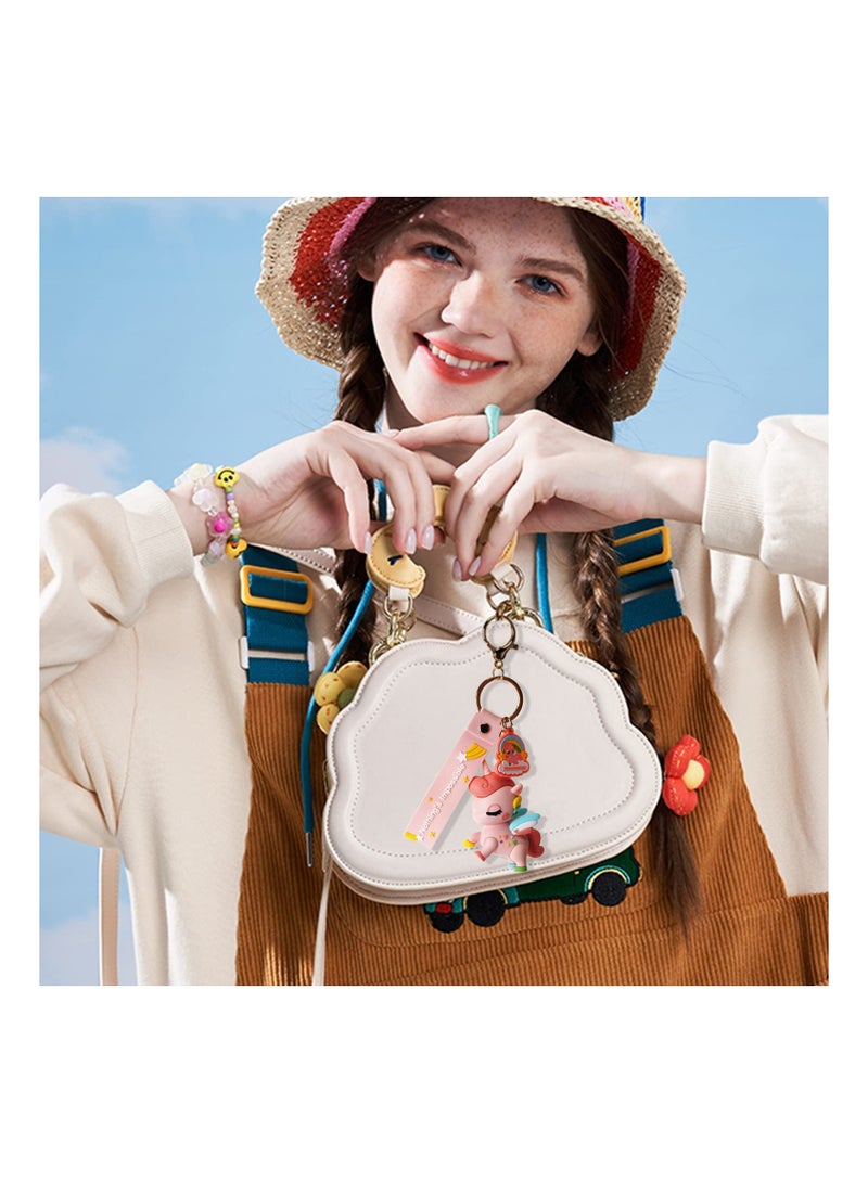 Cute Keychain Gift - Unicorn Keychain Kawaii Accessories Key Chain Backpack Charms Car Keys Keychain for Kids Girls - Image 5