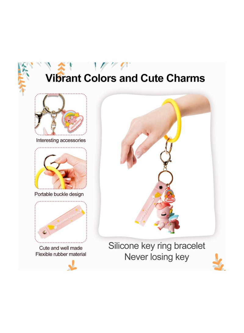 Cute Keychain Gift - Unicorn Keychain Kawaii Accessories Key Chain Backpack Charms Car Keys Keychain for Kids Girls - Image 2