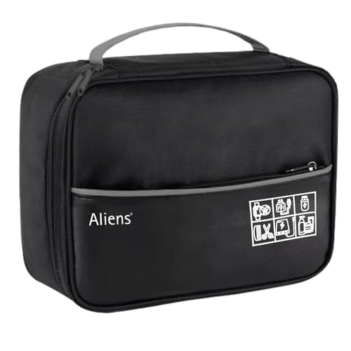 Aliens 2.0V Gadget Travel Tech Organizer Case Bag Pouch/Electronic/Toiletry Organiser/Cosmetic Kit Polyester Water-Proof for Phone, Charger, Hard Disk, Cables,Power Bank,PC & Laptop Accessories - Image 1