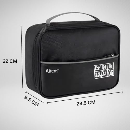 Aliens 2.0V Gadget Travel Tech Organizer Case Bag Pouch/Electronic/Toiletry Organiser/Cosmetic Kit Polyester Water-Proof for Phone, Charger, Hard Disk, Cables,Power Bank,PC & Laptop Accessories - Image 4