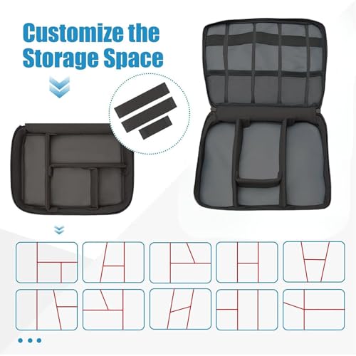 Aliens 2.0V Gadget Travel Tech Organizer Case Bag Pouch/Electronic/Toiletry Organiser/Cosmetic Kit Polyester Water-Proof for Phone, Charger, Hard Disk, Cables,Power Bank,PC & Laptop Accessories - Image 5