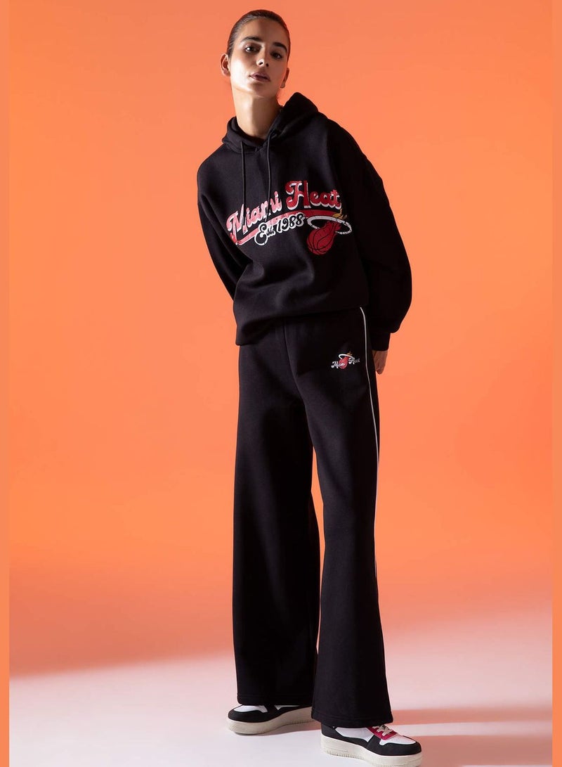 DeFacto Woman NBA Miami Heat Licenced Palazzo Knitted Trousers  - Image 3