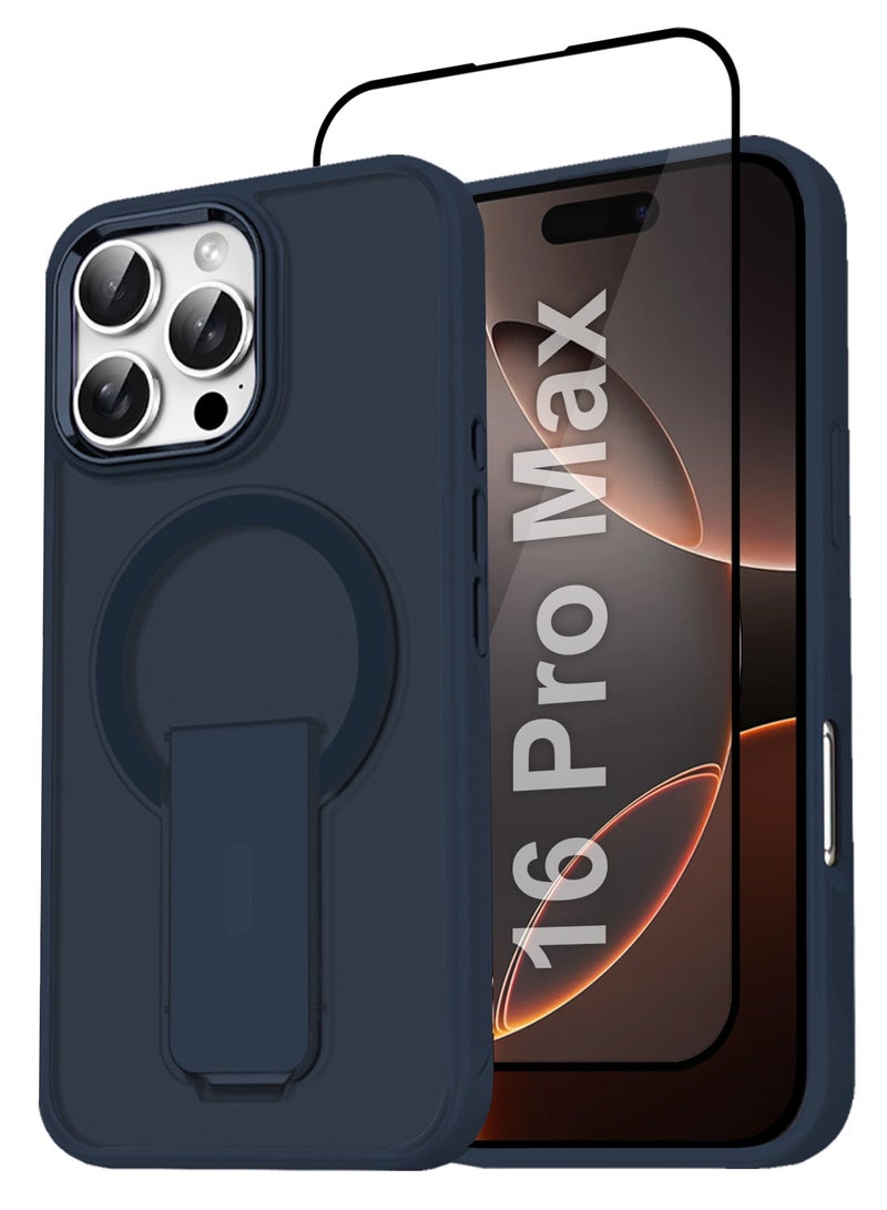 CATANES ( for iPhone 16 Pro Max ) 2 Pack, Case and Screen Protector Magnetic Kickstand Cover with Screen Camera Protection Support Wireless Charging Cover - Image 1