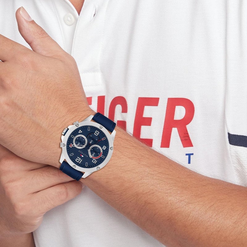 Tommy Hilfiger Blaze Men's Blue Dial Silicone Watch - Image 4