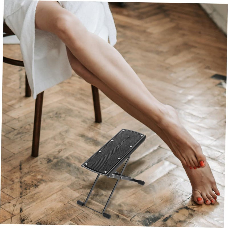 Anti Slip Metal Folding Foot Stool For Pedicure Support Home Use - Image 5