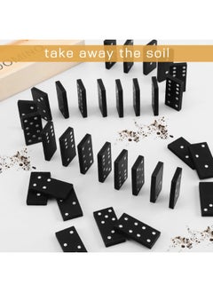 ShebSheb Portable Mini Wooden Dominoes Set,Classic Double Six Dominoes Game with Wood Case  - Image 4