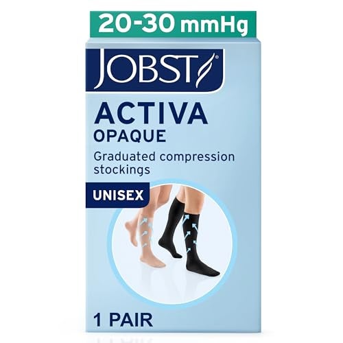 JOBST ACTIVA Opaque 2030 mmHg Compression Socks for Women and Men Knee High Closed Toe Black Medium - Image 3