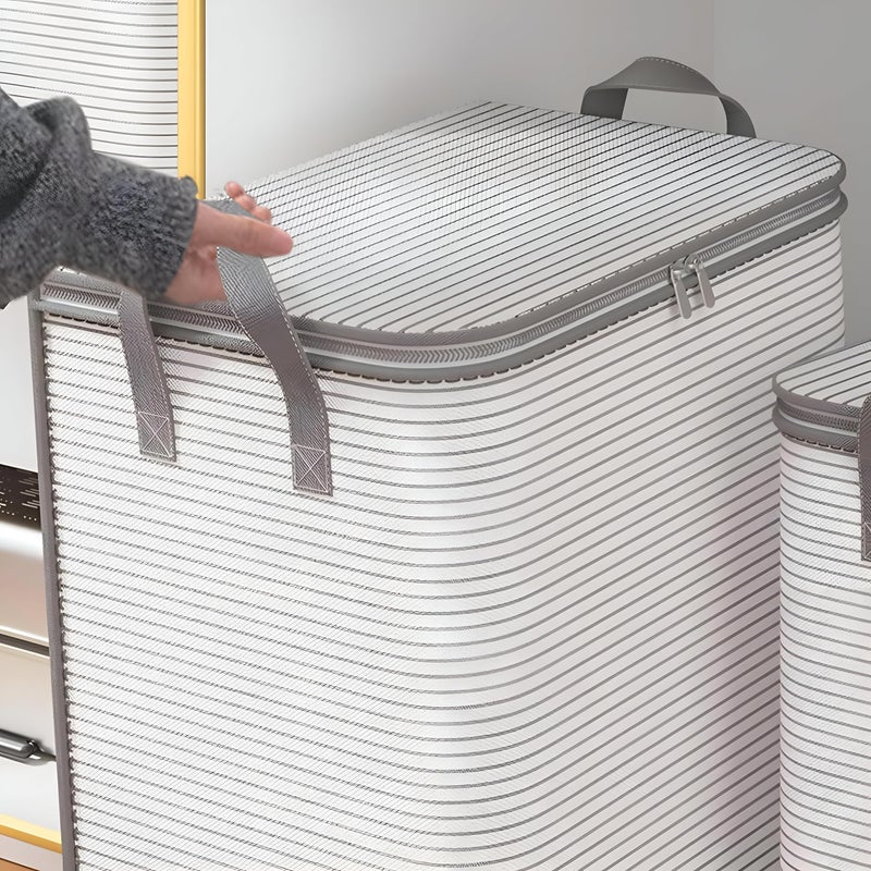 Under Bed Storage - Foldable Large Capacity Bags with Zipper Closure & Reinforced Handles for Blankets, Bedding, and Seasonal Clothing Organization, Durable & Space-Saving (1pc) - Image 4
