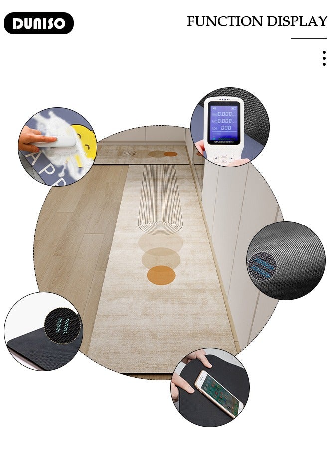 DUNISO مجموعة حصائر حمام من طين الدياتوم، سجادة مطبخ، حصائر استحمام فائقة النعومة والامتصاص، حصائر حمام غير قابلة للانزلاق، تجف بسرعة، حصائر أرضية لحمام البانيو والدش 50*80 سم + 50*160 سم - Image 2