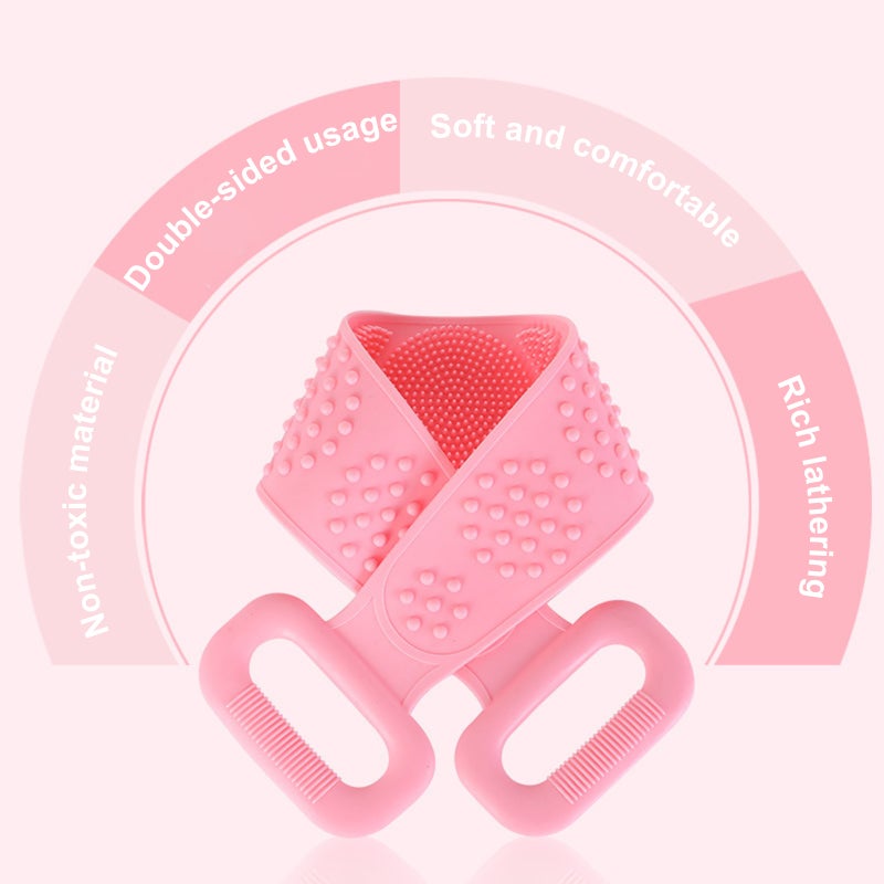 Silicone Bathing Brush Exfoliating Back Scrubber for Men & Women Shower Bath Skin Massage Deep Cleaning Body Scrubber Brush - Image 3