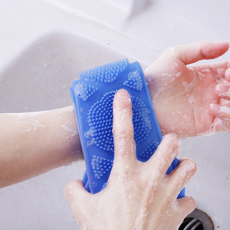 Silicone Bathing Brush Exfoliating Back Scrubber for Men & Women Shower Bath Skin Massage Deep Cleaning Body Scrubber Brush - Image 2