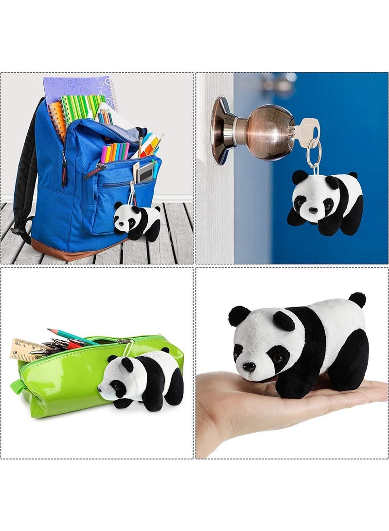 6 أجهزة كمبيوتر شخصية ميني باندا بلوش لعبة، 4 بوصة ممشوة باندا لينة دمية باندا الصغيرة، باندا بلوش معلق قلادة الزينة، ناعم الشعور، ل ديي سلاسل المفاتيح عيد الميلاد ديكورات الحزب فضل - Image 3