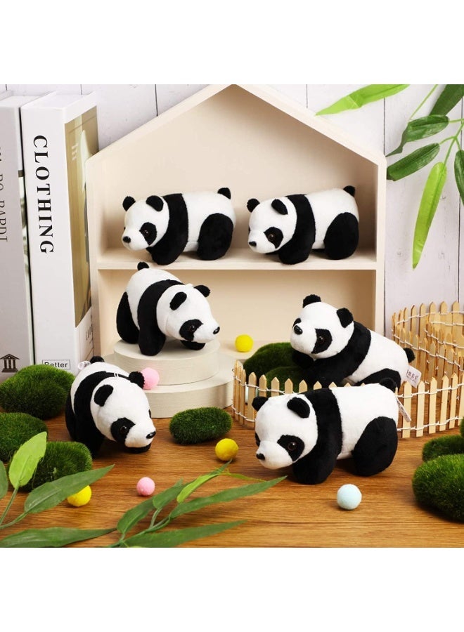 6 أجهزة كمبيوتر شخصية ميني باندا بلوش لعبة، 4 بوصة ممشوة باندا لينة دمية باندا الصغيرة، باندا بلوش معلق قلادة الزينة، ناعم الشعور، ل ديي سلاسل المفاتيح عيد الميلاد ديكورات الحزب فضل - Image 5