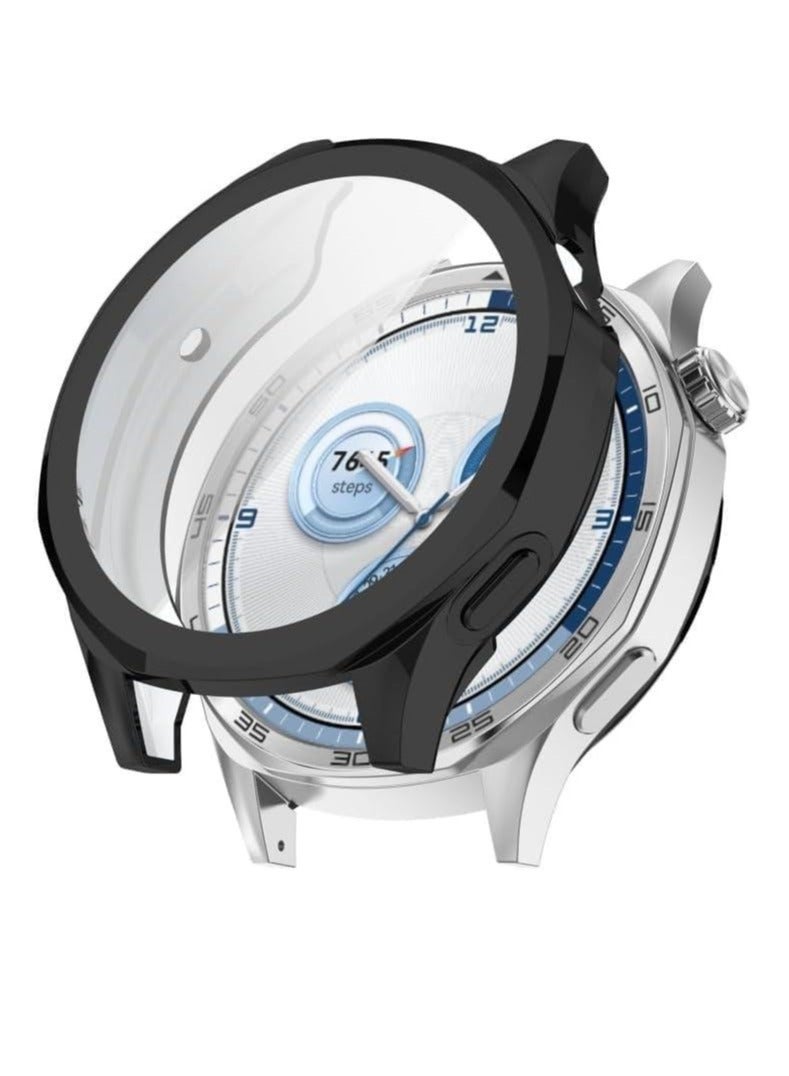 جراب حماية كامل سليكون شفاف لحماية ساعة هواوي جي تي 5 بمقياس 46 مم - اسود Huawei GT5 46mm - Image 1