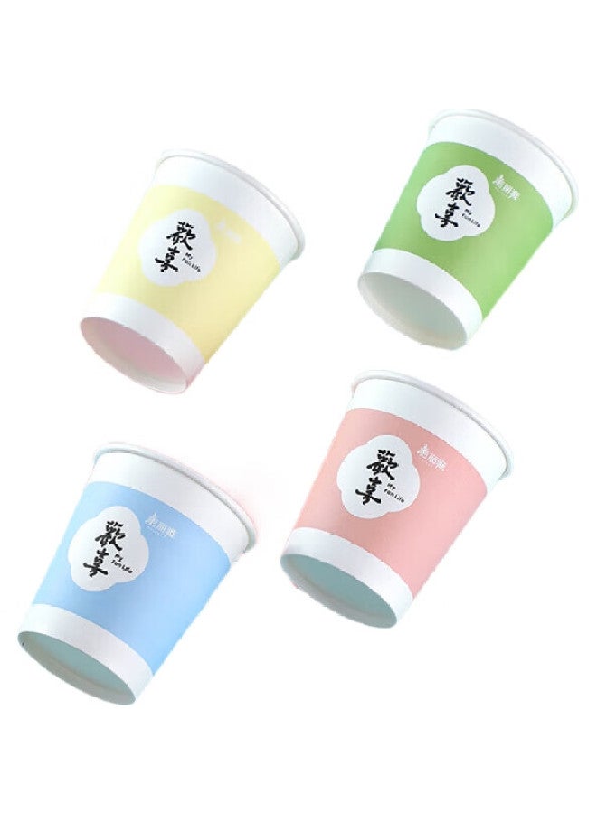 Maryya Meili Ya Disposable Paper Cups, Thickened, 228Ml*100 Pieces, For Home And Office Use, For Beverages, Juice, And Tea - Image 2