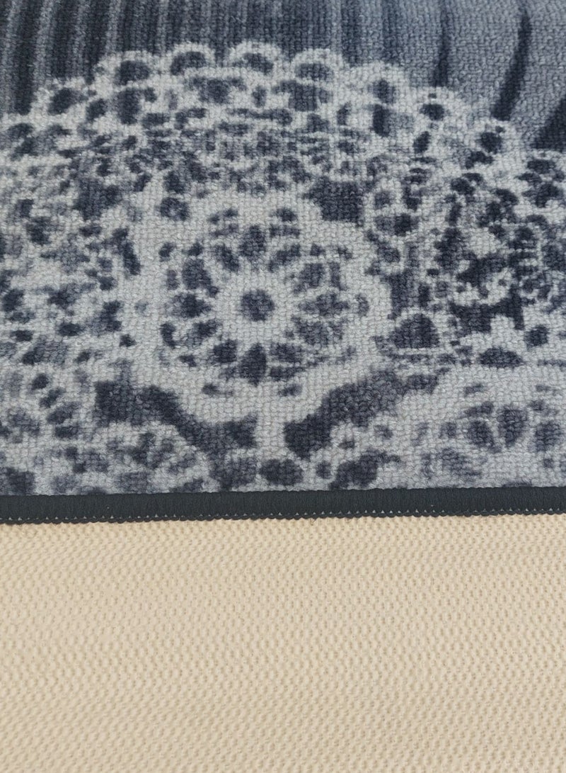 Mac Carpet Lightweight, Non-Slip Rug Runner (Size 57x265cm) hearts in dark gray color  - Image 2