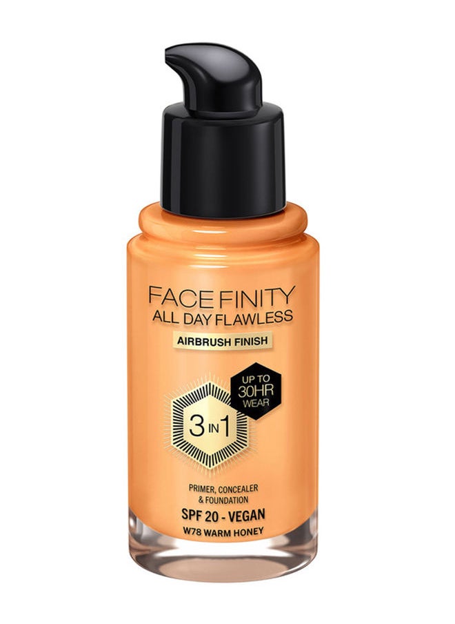 Max Factor Facefinity All Day Flawless Foundation - W78 Warm Honey  - Image 1