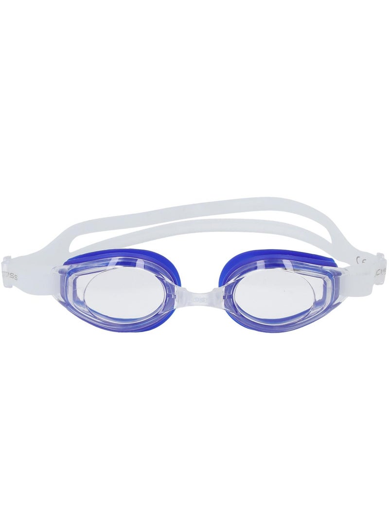 Joss Core+ Blue Adult Swimming Goggles  Transparent Lenses, Anti-Fog, Adjustable Nose Bridge, Comfortable Fit, Ideal For Indoor Pools & Cloudy Days - Image 2
