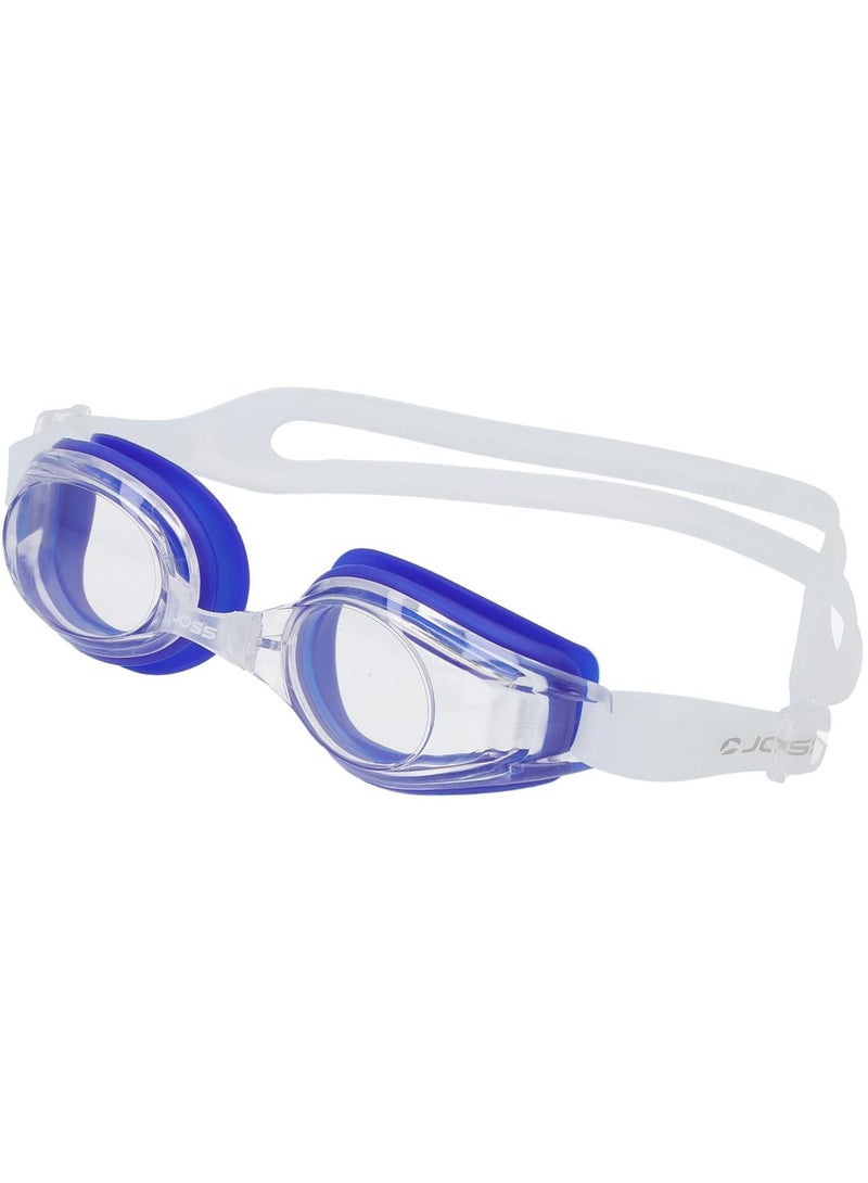 Joss Core+ Blue Adult Swimming Goggles  Transparent Lenses, Anti-Fog, Adjustable Nose Bridge, Comfortable Fit, Ideal For Indoor Pools & Cloudy Days - Image 1