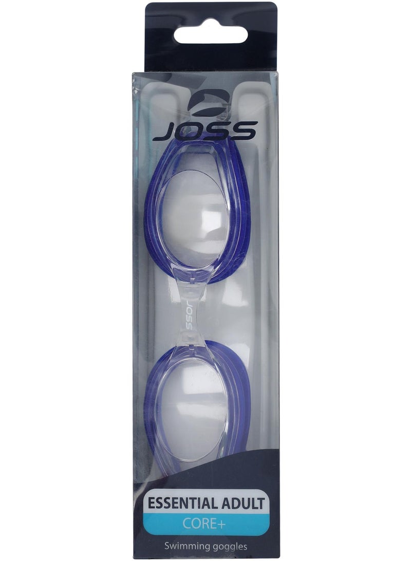 Joss Core+ Blue Adult Swimming Goggles  Transparent Lenses, Anti-Fog, Adjustable Nose Bridge, Comfortable Fit, Ideal For Indoor Pools & Cloudy Days - Image 5