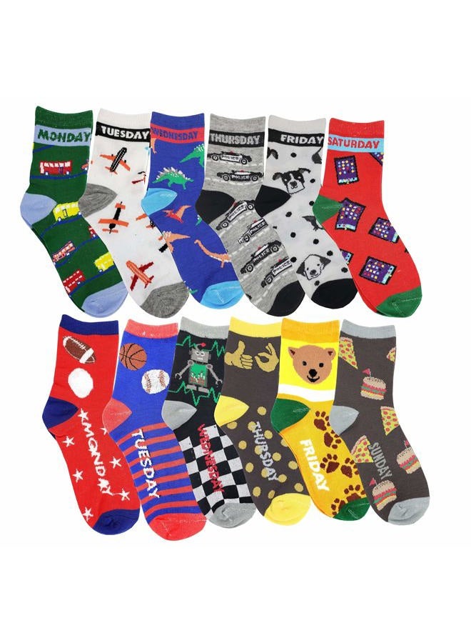Ayla 100 Pairs Wholesale lot Kids Girls Assorted Novelty Design Crew Socks (4-6, Assorted Boys & Girls) - Image 2