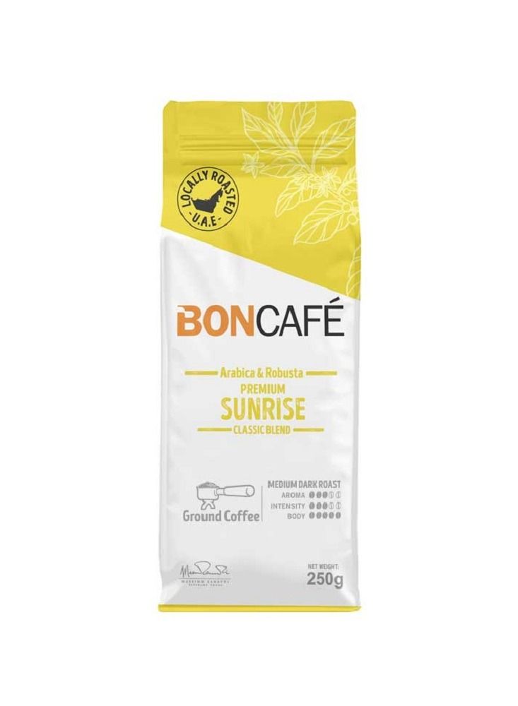 Boncafe Premium Sunrise Coffee Blend Ground Coffee 250g - Image 3