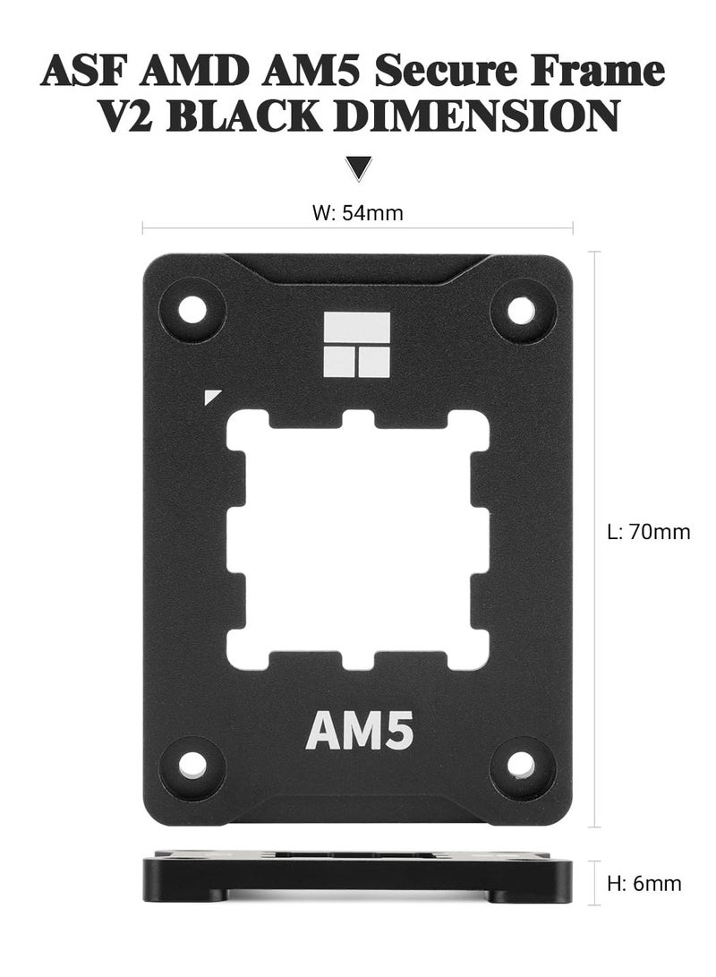 Thermalright AM5 Secure Frame Black V2 CPU Holder, AM5 Corrective Anti-Bending Fixing Avoiding capacitors, AM5 Secure Frame, AM5 Anti-Bending Contact Frame CPU Cooler Standard  - Image 3