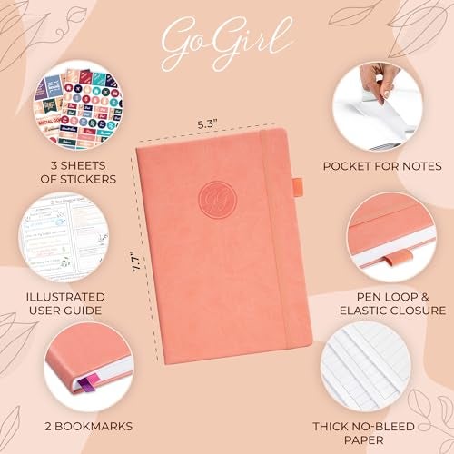 GoGirl Budget Planner – Monthly Financial Planner Organizer Budget Book. Expense Tracker Notebook Journal to Control Money, Compact (Peach Pink) - Image 2