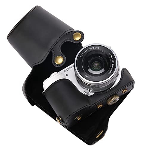 Hargedis XEVN for Sony ZV-E10 case,for Sony ZV-E10 case,Premium PU Full Body Leather Camera Case Bag for Sony Alpha ZV-E10 Fit 16-50mm Lens with Camera Shoulder Strap - Image 1