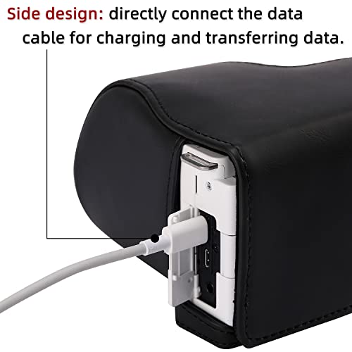 Hargedis XEVN for Sony ZV-E10 case,for Sony ZV-E10 case,Premium PU Full Body Leather Camera Case Bag for Sony Alpha ZV-E10 Fit 16-50mm Lens with Camera Shoulder Strap - Image 4