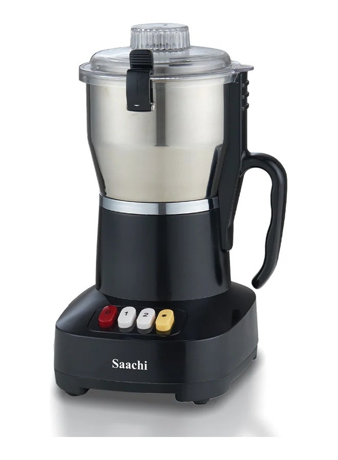 Saachi 300g Coffee Grinder NL-CG-4961-BK, 800W Powerful Motor, 2-Speed with Pulse, Stainless Steel Grinding Cup & Blades, Spice Grinder, Transparent Safety-Lock Lid, Overheat Protection 400 W NL-CG-4961-BK Silver - Image 1