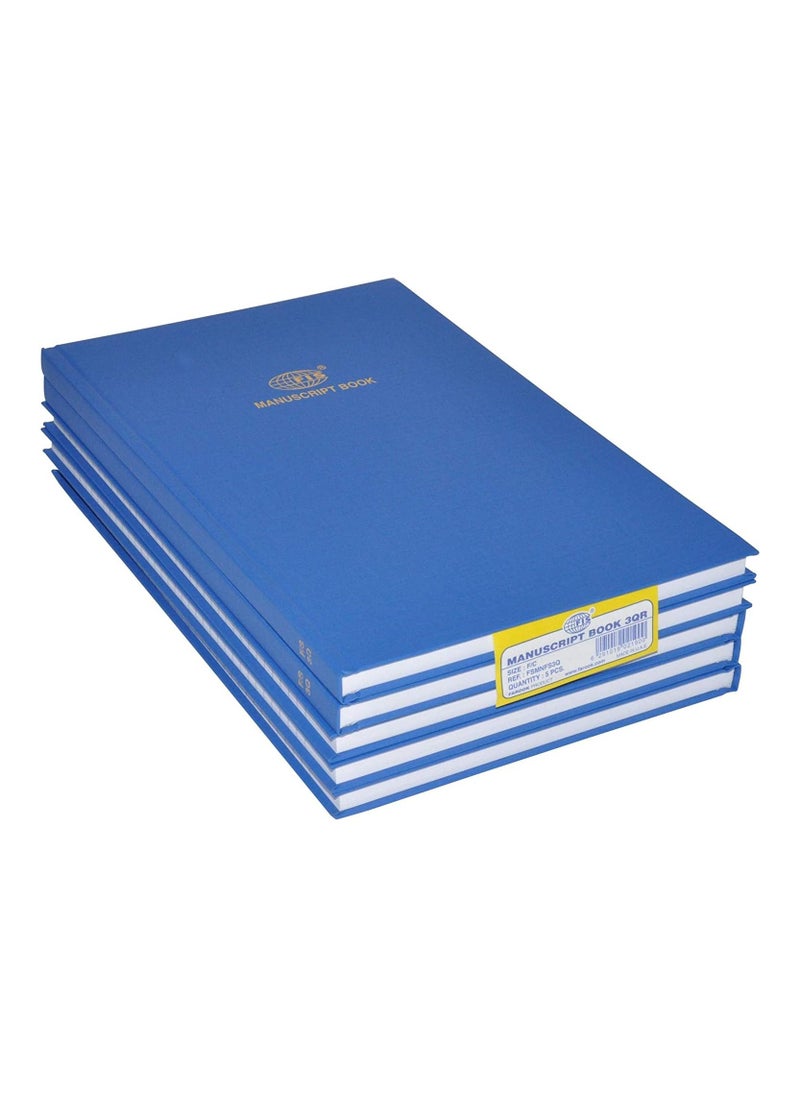 FIS FIS 5-Piece Manuscript Notebook Set, 8mm Single Ruled, 3 Quire F/S (210 x 330 mm) Size, (5x144 Sheets) - FSMNFS3Q  - Image 1