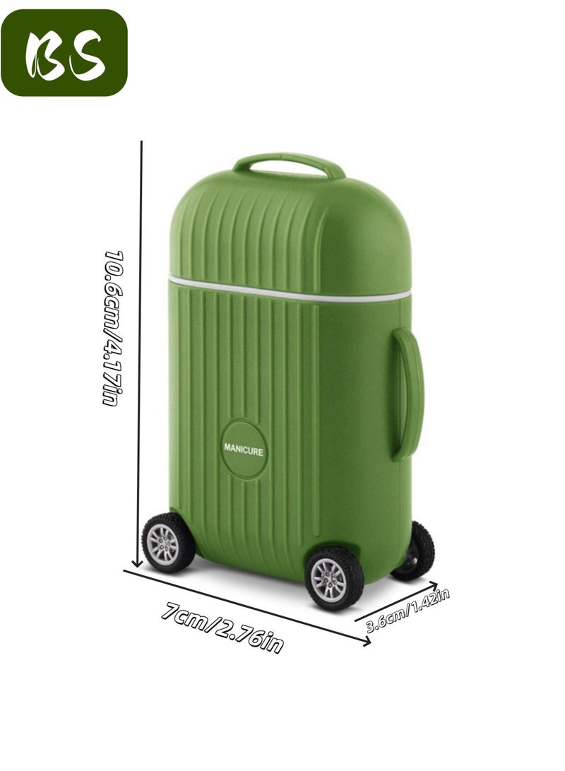 بي إس مجموعة الجمال 8 في 1 الفولاذ المقاوم للصدأ | مجموعة أدوات قطع الأظافر المقص | مجموعة جمال السفر المحمولة للرجال والنساء | حزمة مع مربع السفر مصغرة | مناسبة للسفر (الأخضر). - Image 5