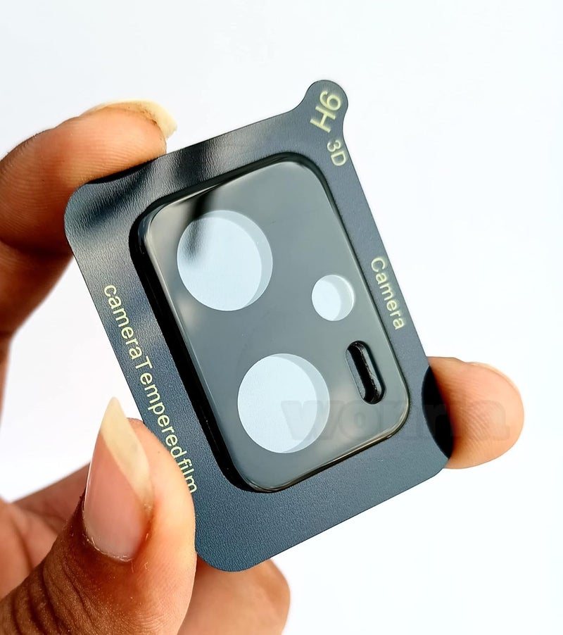 WonRia Back Camera Glass Protector for Mi Redmi K50i (5g) Camera Lens Protector Guard True 3D Premium Ultra Thin High Definition Tempered Glass (Black) - Image 3