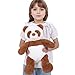 FFxiong 18 Panda Stuffed Animal Plush Toy Cute Soft Body Plushies Doll Kawaii Giant Panda Bear Room Decoration Brown Bear Throw Pillow Gift for Kids Boy Girl Birthday Valentines Christmas - Image 2