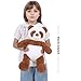 FFxiong 18 Panda Stuffed Animal Plush Toy Cute Soft Body Plushies Doll Kawaii Giant Panda Bear Room Decoration Brown Bear Throw Pillow Gift for Kids Boy Girl Birthday Valentines Christmas - Image 4