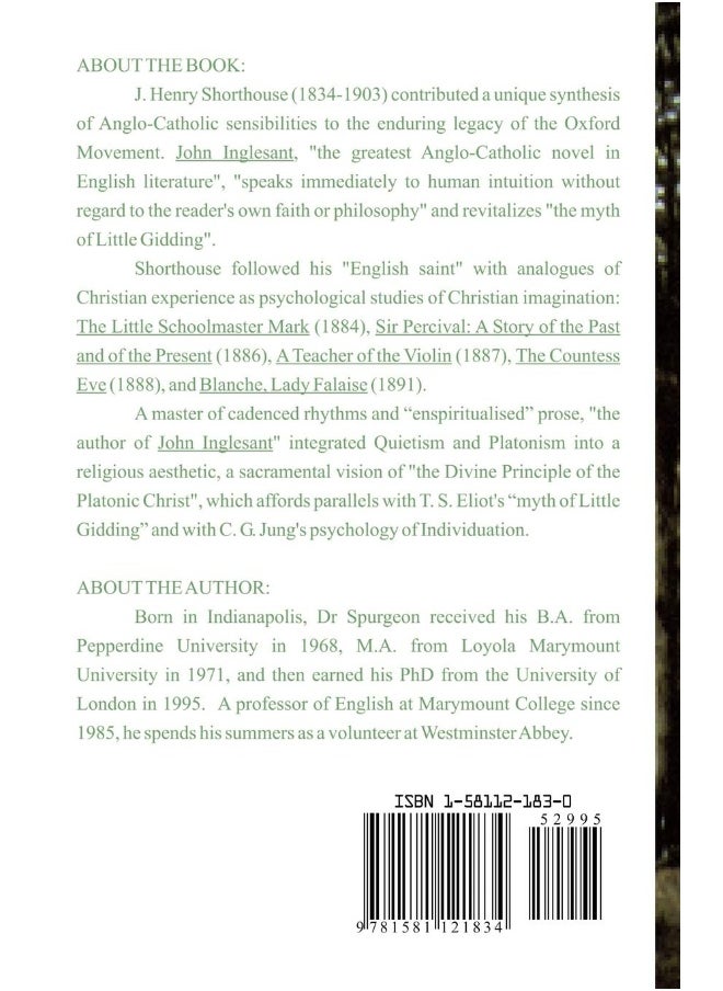 J. Henry Shorthouse, "The Author of John Inglesant" (with reference to T. S. Eliot and C. G. Jung)  - Image 2
