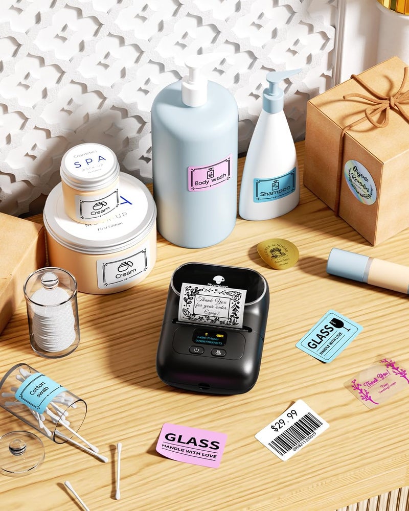 Label Maker - M110 Portable Bluetooth Thermal Mini Label Maker Machine, Sticker Maker, Barcode Printer for Clothing, Jewelry, Retail, Mailing, Compatible with Android & iOS System - Image 4