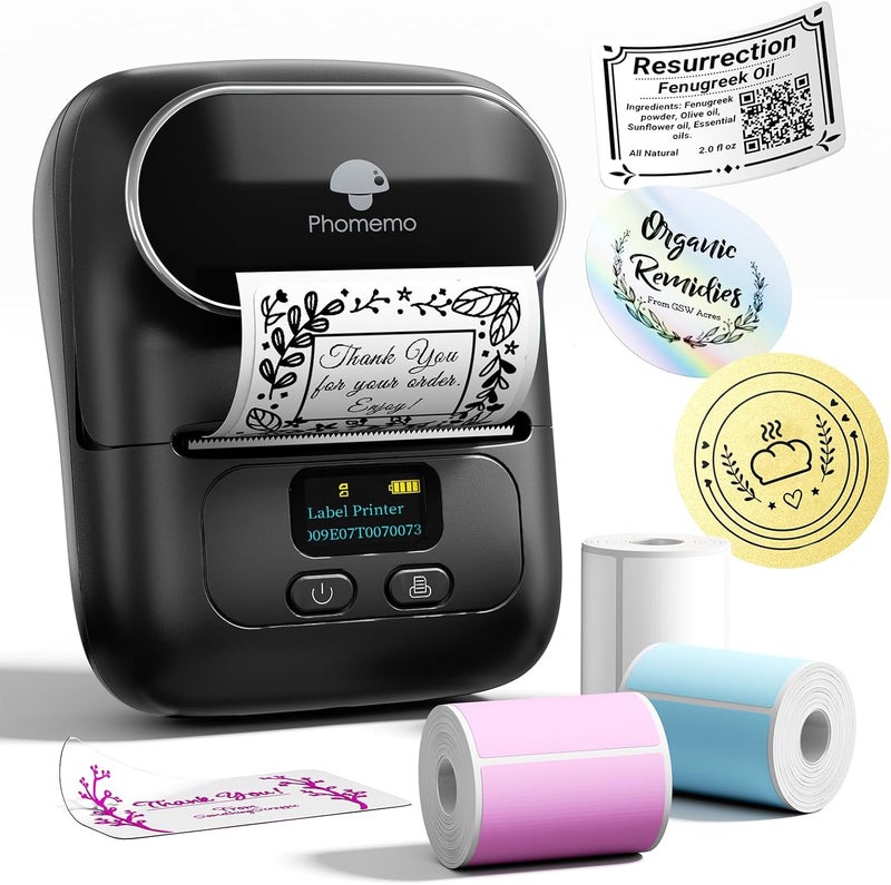 Label Maker - M110 Portable Bluetooth Thermal Mini Label Maker Machine, Sticker Maker, Barcode Printer for Clothing, Jewelry, Retail, Mailing, Compatible with Android & iOS System - Image 1