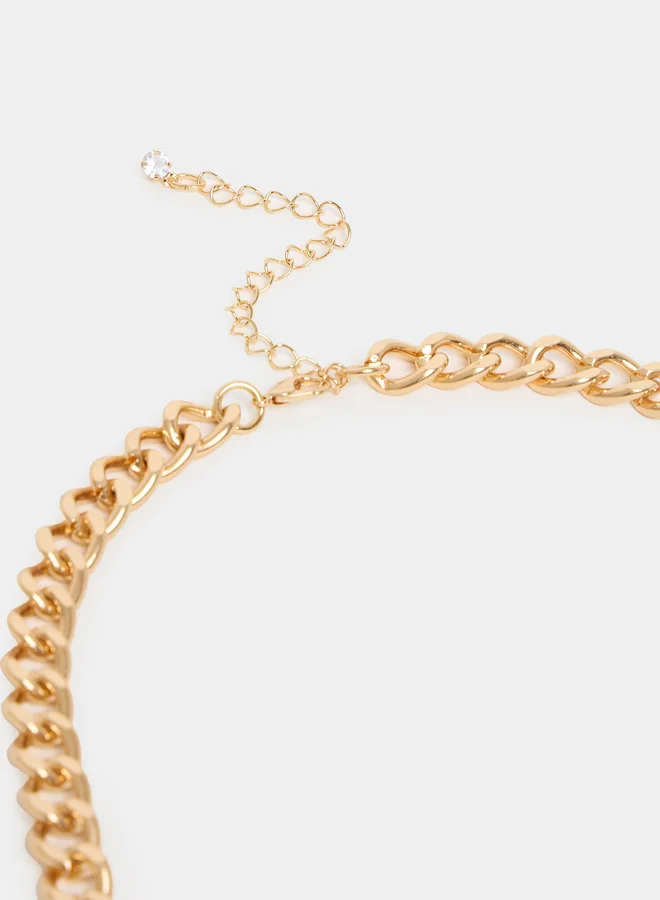 Styli  Gold Chain Brass Necklace for Women | Best Price UAE