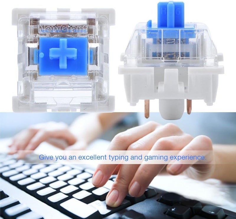 Eboxer 10Pcs Mechanical Blue Keyboard Buttons Key Shaft for NewGiant RGB Series, Mechanical Keyboard Repair Parts - Image 2