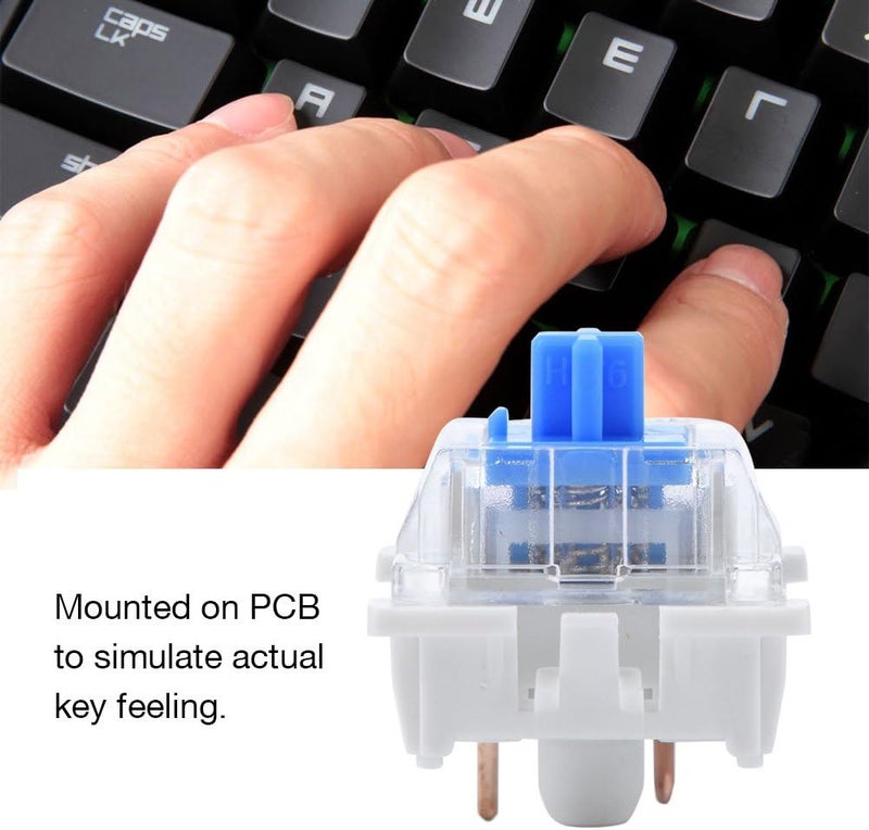Eboxer 10Pcs Mechanical Blue Keyboard Buttons Key Shaft for NewGiant RGB Series, Mechanical Keyboard Repair Parts - Image 3