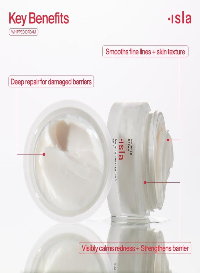 ISLA Whipped Dream Moisturizer, Deep Hydration, Smooth Texture & Dark Circle Reduction, Niacinamide, Murumuru Butter & Ceramides, Lightweight Barrier Repair Cream, 1.76 fl oz - Image 2